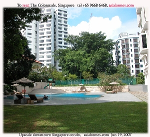 The Colonnade, upscale, downtown Singapore condos for rent. Asiahomes.com 