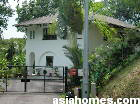 Singapore's black and white bungalows with above ground pool 