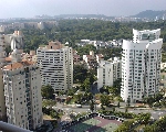 Feb 2000. Australian school (background low rise white bldg) with many condos nearby