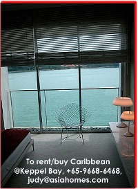 Sea views from Caribbean@Keppel Bay bedrooms.  +65 9668-6468, asiahomes.com