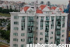 Roof terraces on corner penthouses - The Huntington condos, Singapore