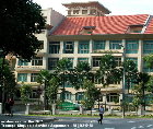 Singapore Treetops. The Mercedes car goes to Stevens Road. 