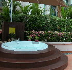 Singapore Fraser Place.  Jacuzzi near the Spa Pavillon