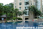 Singapore upscale condo, Scotts 28 - large pool with waterfall features