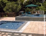 Singapore upscale condo, Gardenville spas above main pool