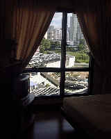 River Place: High windows brighten master bedroom 
