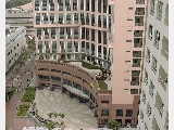 The Bencoolen Residence (pink building) is a modern mixed development of retail and residences.