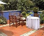 St Martin Residence:  Roof top terrace near green trees