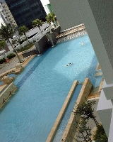 Sunshine Plaza has a big lap pool. Gym to the left.