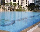 Olympic length pool, sauna bath building