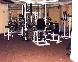 The Arcadia basement gym is dark.