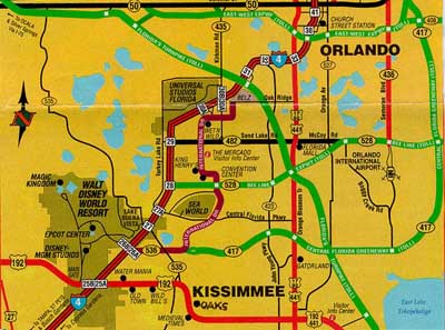 Detail Map Route of Orlando - (Bottom)