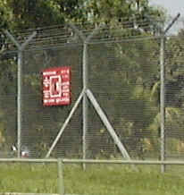 A typical military camp fencing